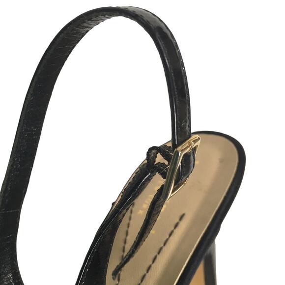 Kate Spade Heels Slingback Black Open Toe Stiletto Women's 9 High Heel Shoe - Picture 8 of 15